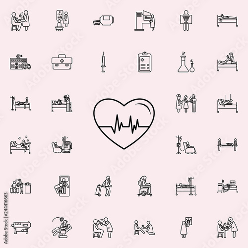 palpitation icon. Hospital icons universal set for web and mobile
