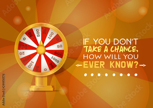 Fortune wheel vector try to win in spin game casino roulette congratulation for lucky winner backdrop fortunate wheeled lottery bet illustration background