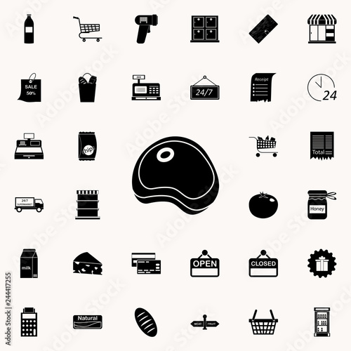 piece of meat icon. market icons universal set for web and mobile