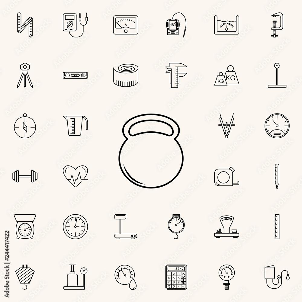 kettlebell icon. Measuring Instruments icons universal set for web and mobile kettlebell icon. Measuring Instruments icons universal set for web and mobile