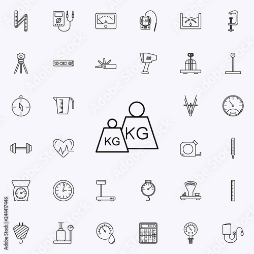 weight icon. Measuring Instruments icons universal set for web and mobile