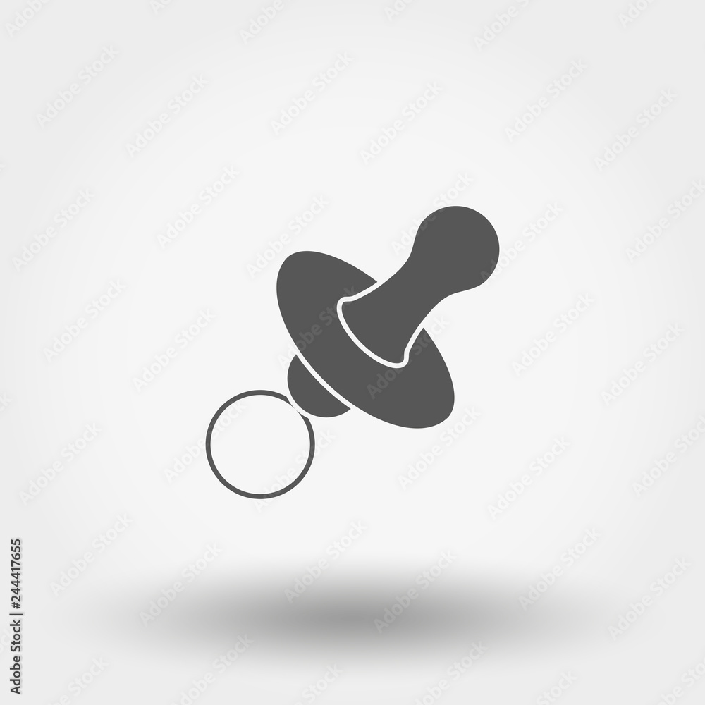 Nipple. Icon. Vector illustration. Silhouette. Flat design