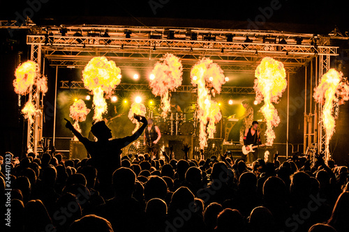 Concert Stage on Fire