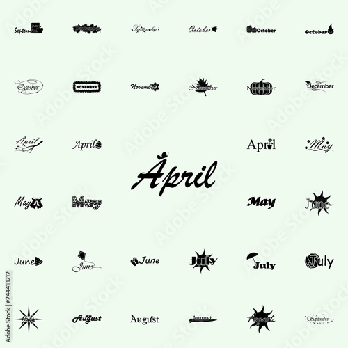 April icon. Name of month icons universal set for web and mobile © rashadaliyev