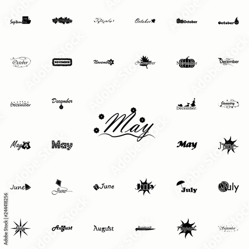 May icon. Name of month icons universal set for web and mobile © rashadaliyev
