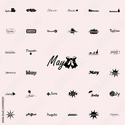 May icon. Name of month icons universal set for web and mobile © rashadaliyev