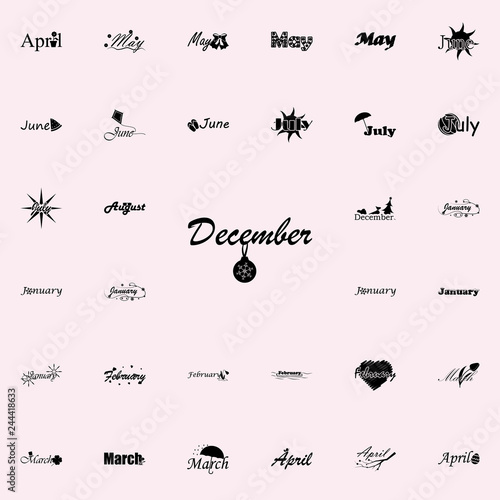 December icon. Name of month icons universal set for web and mobile © rashadaliyev
