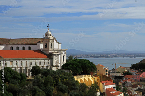 Monastery of Sao Vicente de Fora, view from Lisbon Catsle, Lisbon, Portugal