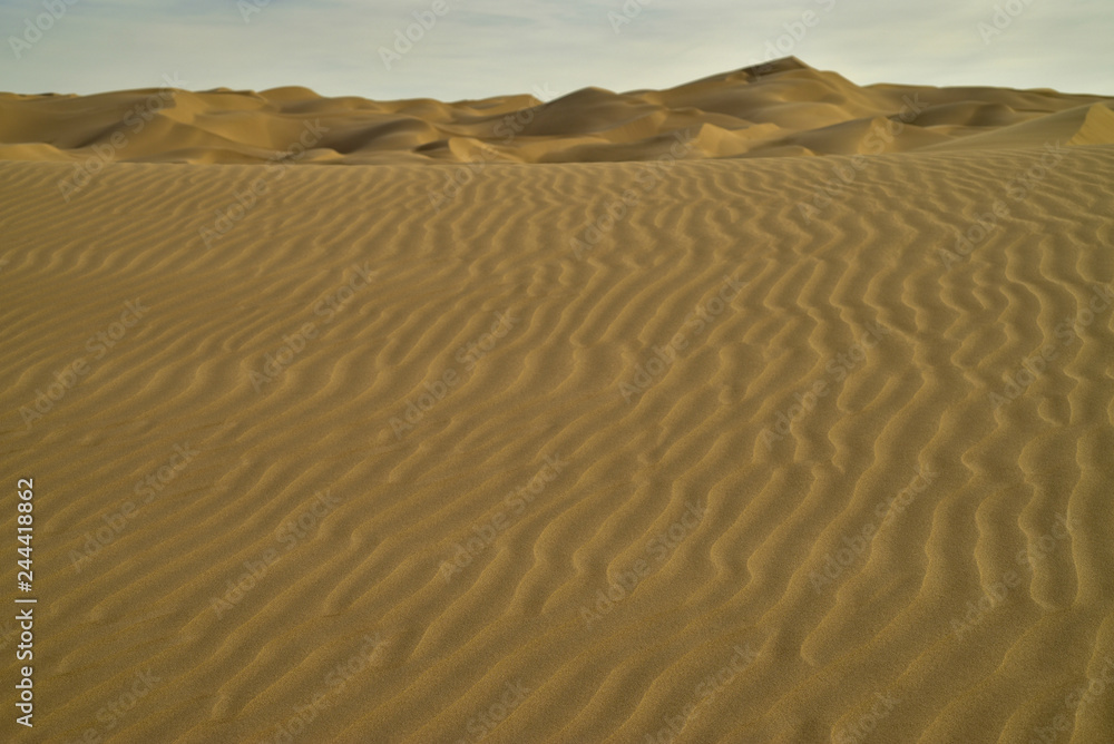 sand ripple pattern in desert dunes, Imperial Sand Dunes, California
