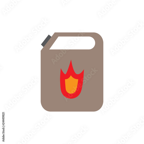 gas can colored flat icon vector design illustration