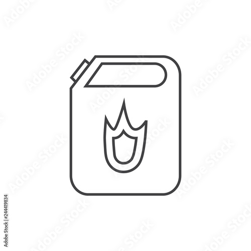 gas can outline flat icon vector design illustration