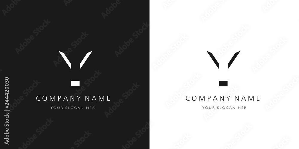 y logo letter design	 - obrazy, fototapety, plakaty 