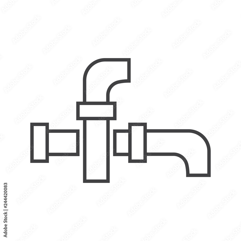 pipelines outline flat icon vector design illustration pipelines outline flat icon vector design illustration
