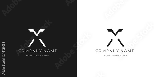 x logo letter design	