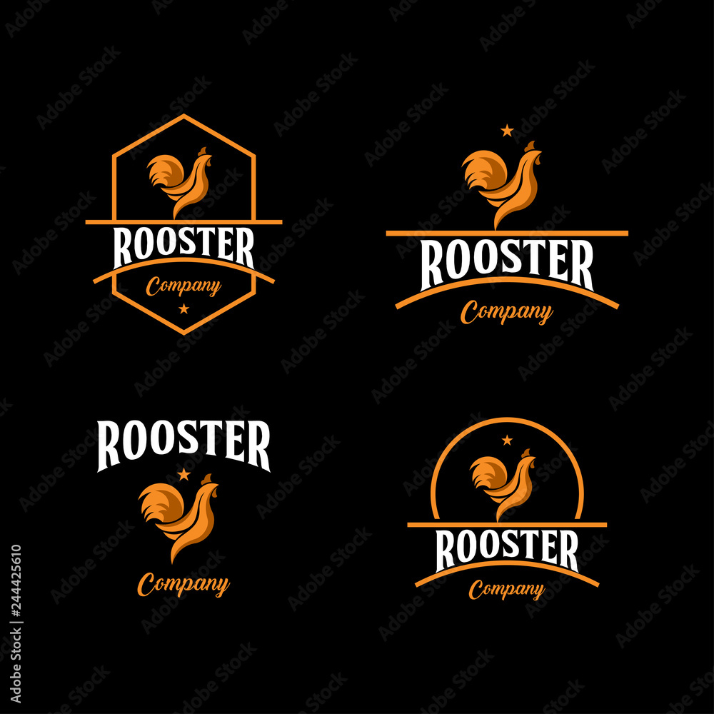 Fototapeta premium Rooster Company Logo Vector Template Design Illustration