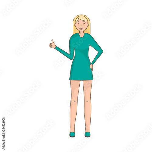 Vector illustration of woman and body symbol. Collection of woman and style stock vector illustration.