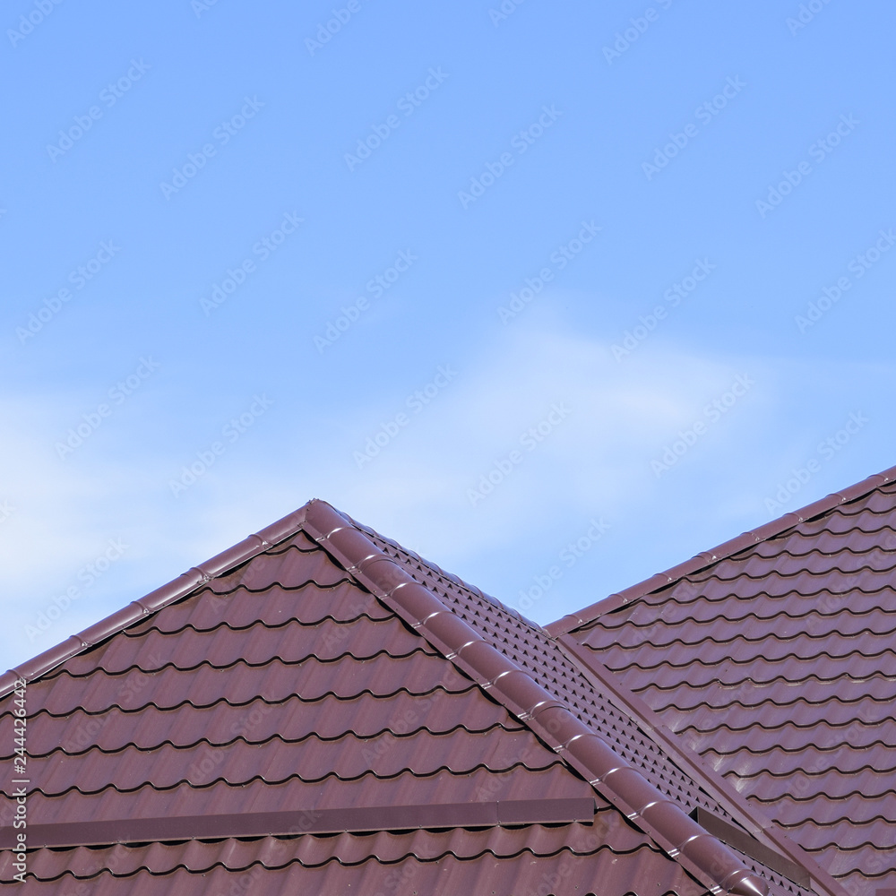 The roof of corrugated sheet The roof of corrugated sheet