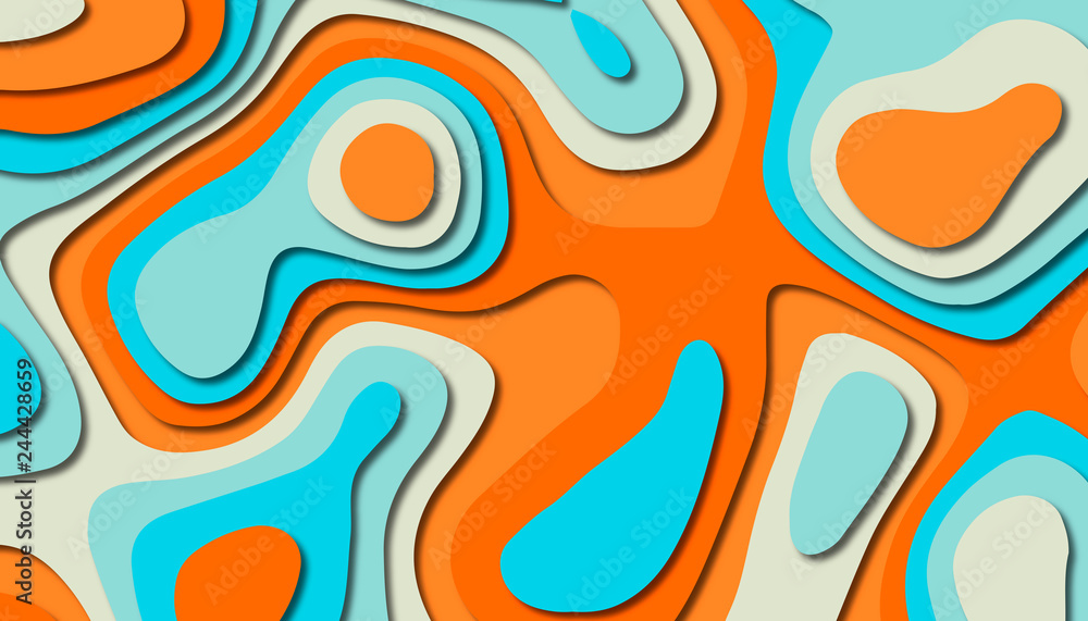 Naklejka premium Abstract paper carve template background,for book cover.