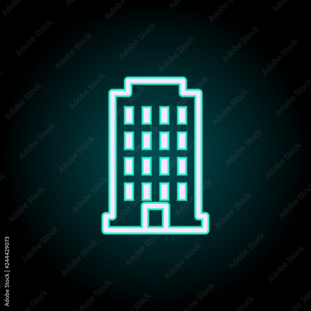 building icon. Elements of Buildings in neon style icons. Simple icon for websites, web design, mobile app, info graphics building icon. Elements of Buildings in neon style icons. Simple icon for websites, web design, mobile app, info graphics