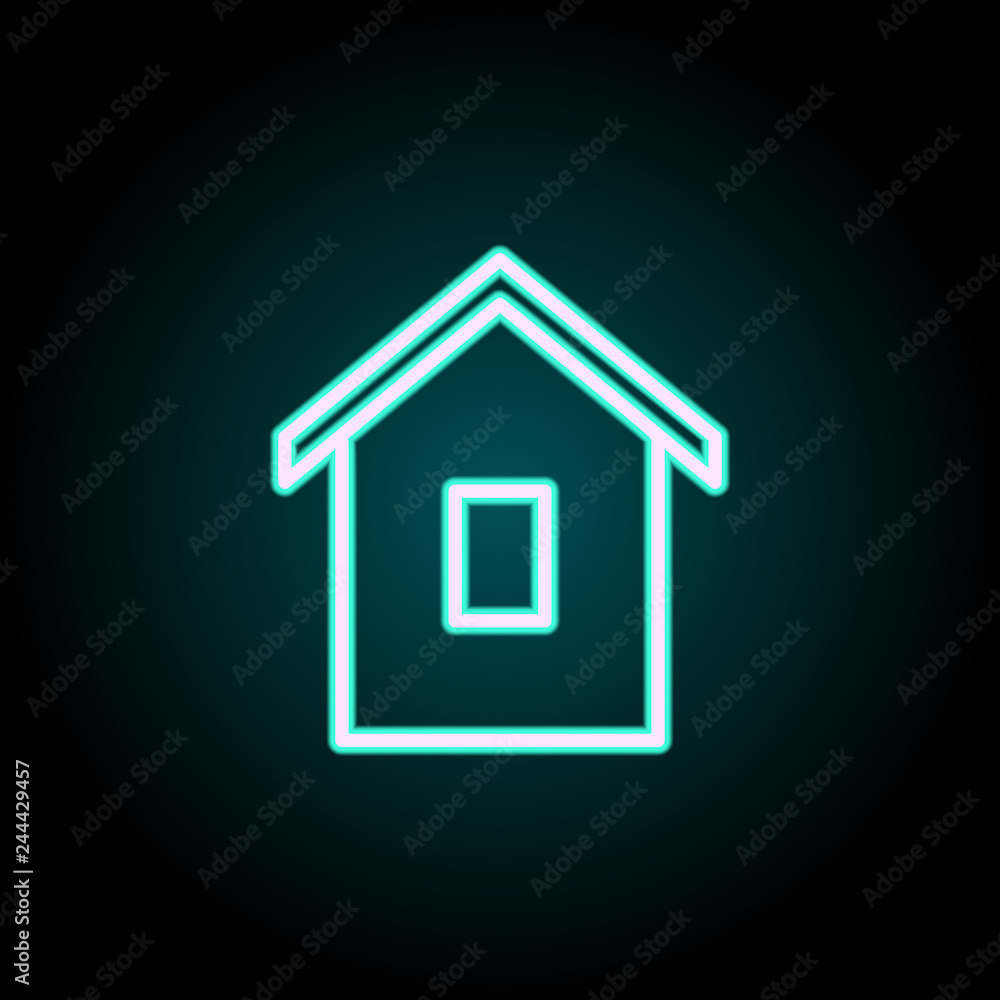 house icon. Elements of Buildings in neon style icons. Simple icon for websites, web design, mobile app, info graphics house icon. Elements of Buildings in neon style icons. Simple icon for websites, web design, mobile app, info graphics