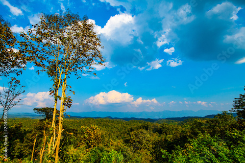 Mountains view in Wiang Papao district photo