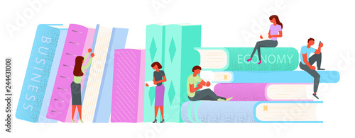 Horizontal Banner template for dictionary, library