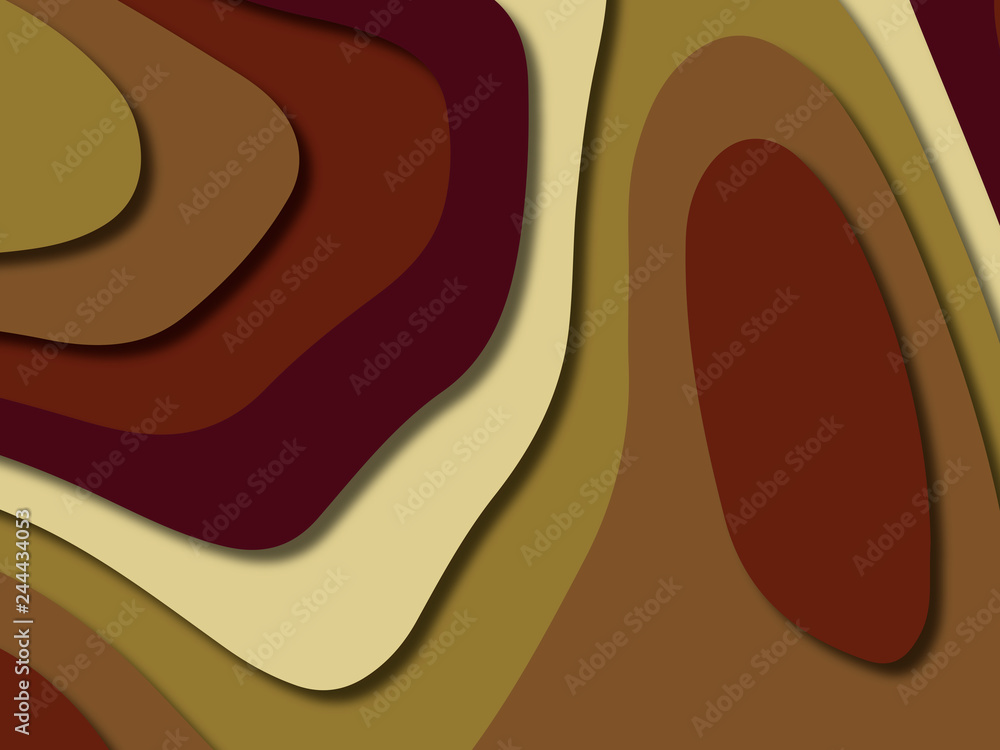 Obraz premium 3D abstract background with paper cut shapes.Abstract paper carve template background,for book cover.Paper cut background. Abstract realistic paper decoration for design