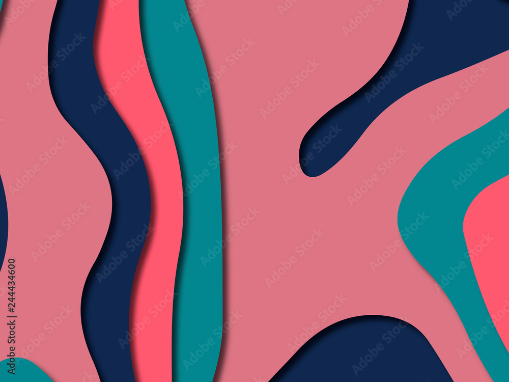 Paper art cartoon abstract waves. Paper carve background. Modern origami design template.Paper cut background. Abstract realistic paper decoration for design textured Paper art cartoon abstract waves. Paper carve background. Modern origami design template.Paper cut background. Abstract realistic paper decoration for design textured
