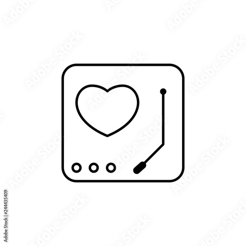 dj lover heart  icon. Element of Valentine's Day icon for mobile concept and web apps. Detailed dj lover heart  icon can be used for web and mobile