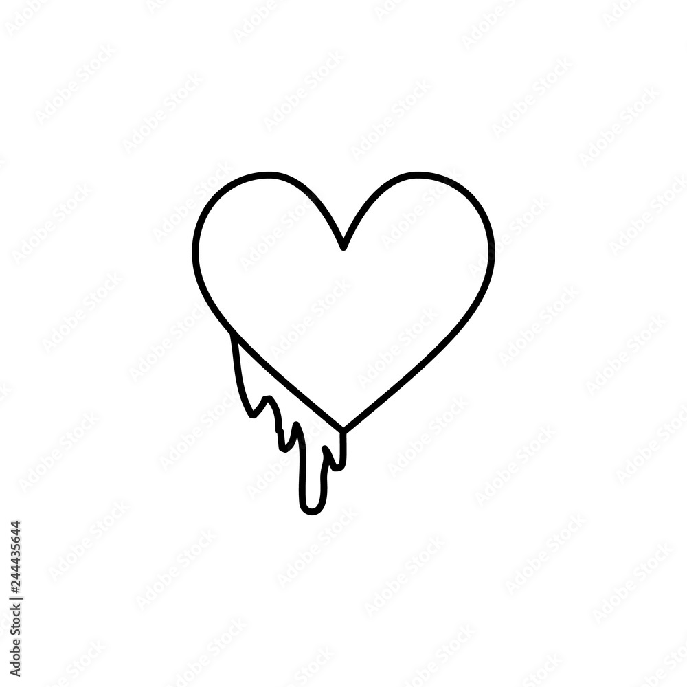 Melting Heart Drawing