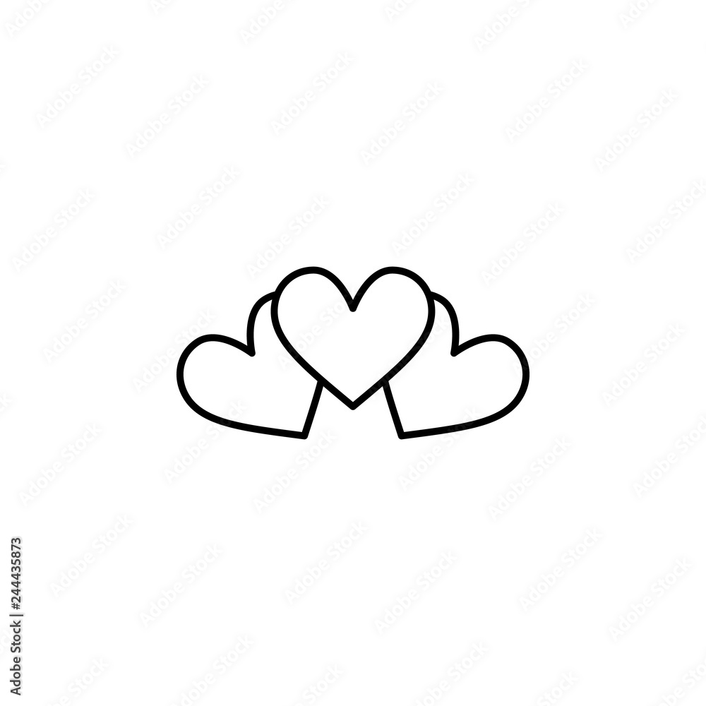 triple heart chain icon. Element of Valentine's Day icon for mobile concept and web apps. Detailed triple heart chain icon can be used for web and mobile triple heart chain icon. Element of Valentine's Day icon for mobile concept and web apps. Detailed triple heart chain icon can be used for web and mobile
