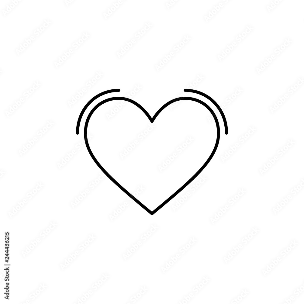 heart wings with lines icon. Element of Valentine's Day icon for mobile concept and web apps. Detailed heart wings with lines icon can be used for web and mobile