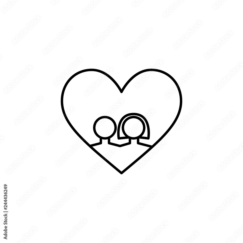 couple in love heart icon. Element of Valentine's Day icon for mobile concept and web apps. Detailed couple in love heart icon can be used for web and mobile couple in love heart icon. Element of Valentine's Day icon for mobile concept and web apps. Detailed couple in love heart icon can be used for web and mobile