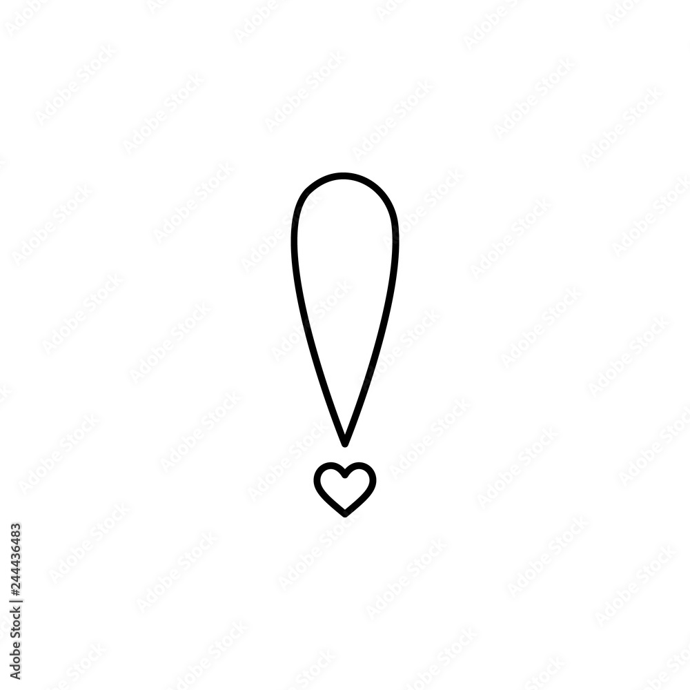 exclamation of heart icon. Element of Valentine's Day icon for mobile concept and web apps. Detailed exclamation of heart icon can be used for web and mobile exclamation of heart icon. Element of Valentine's Day icon for mobile concept and web apps. Detailed exclamation of heart icon can be used for web and mobile