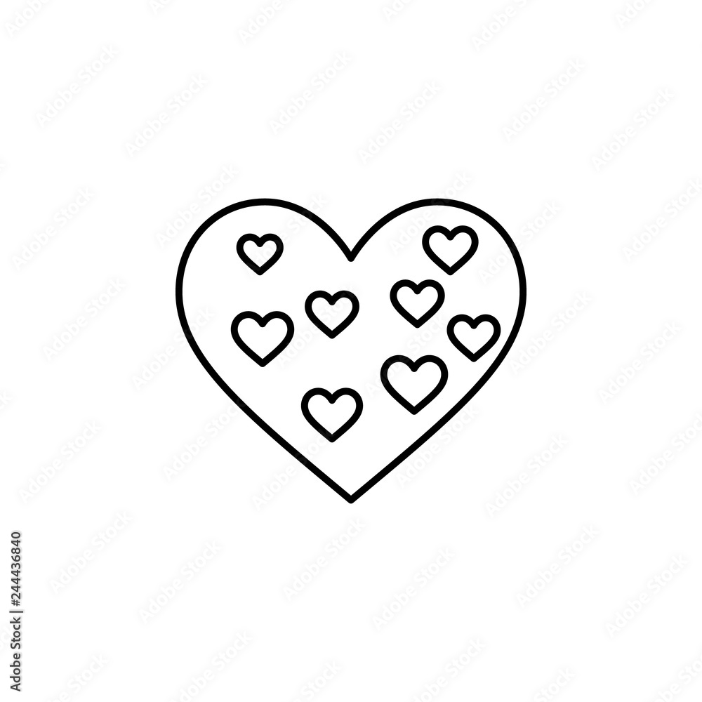heart art icon. Element of Valentine's Day icon for mobile concept and web apps. Detailed heart art icon can be used for web and mobile