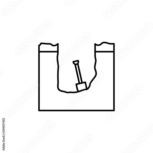 funeral, dig icon. Element of death icon for mobile concept and web apps. Detailed funeral, dig icon can be used for web and mobile