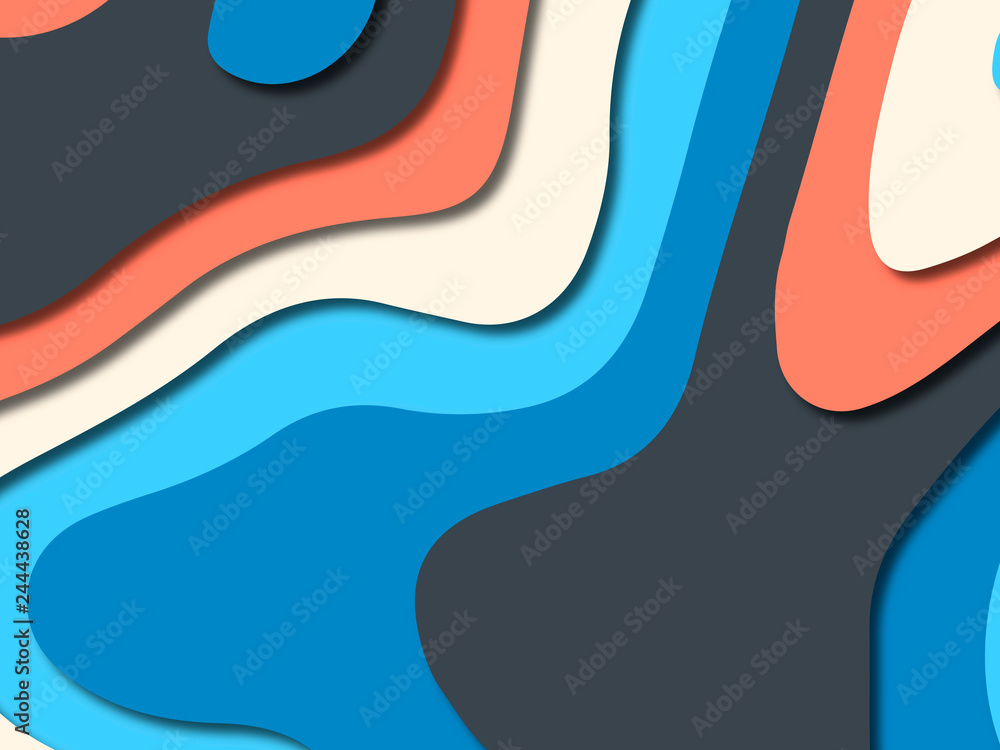 Paper art cartoon abstract waves. Paper carve background. Modern origami design template.Paper cut background. Abstract realistic paper decoration for design textured Paper art cartoon abstract waves. Paper carve background. Modern origami design template.Paper cut background. Abstract realistic paper decoration for design textured