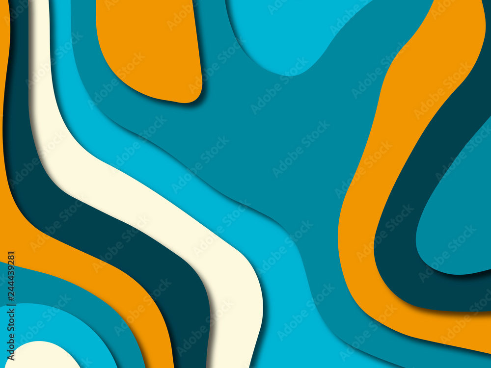 Paper art cartoon abstract waves. Paper carve background. Modern origami design template.Paper cut background. Abstract realistic paper decoration for design textured Paper art cartoon abstract waves. Paper carve background. Modern origami design template.Paper cut background. Abstract realistic paper decoration for design textured