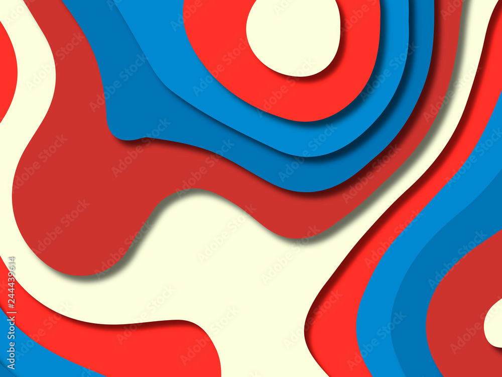 Obraz premium 3D abstract background with paper cut shapes.Abstract paper carve template background,for book cover.Paper cut background. Abstract realistic paper decoration for design