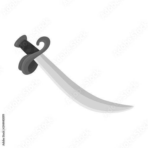 Isolated object of sword and dagger symbol. Set of sword and weapon vector icon for stock.