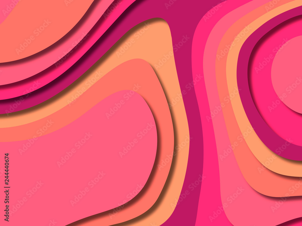Obraz premium 3D abstract background with paper cut shapes.Abstract paper carve template background,for book cover.Paper cut background. Abstract realistic paper decoration for design