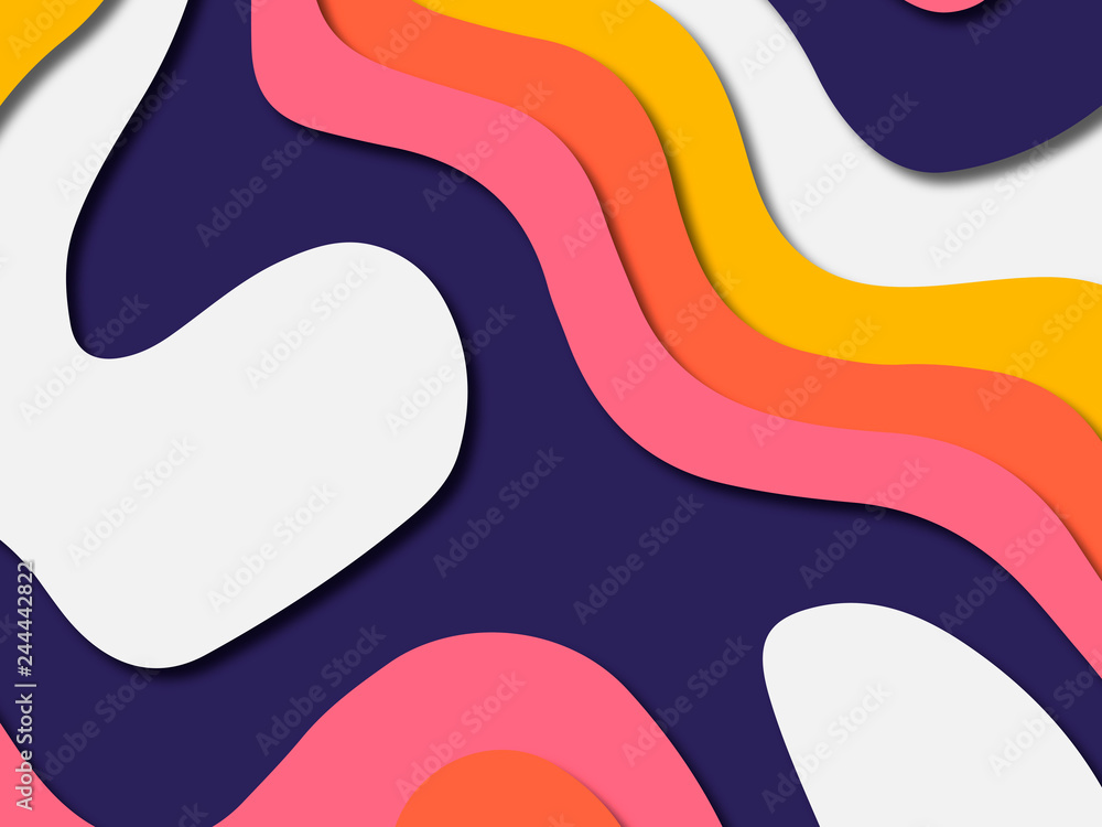Paper art cartoon abstract waves. Paper carve background. Modern origami design template.Paper cut background. Abstract realistic paper decoration for design textured Paper art cartoon abstract waves. Paper carve background. Modern origami design template.Paper cut background. Abstract realistic paper decoration for design textured