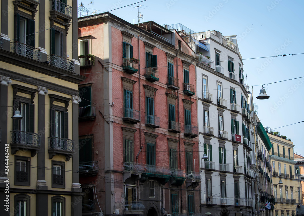 Colorful urban Italian buildings