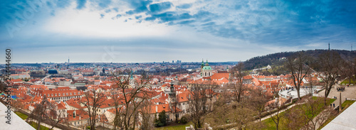Panorama of the Prague city at the begining of spring
