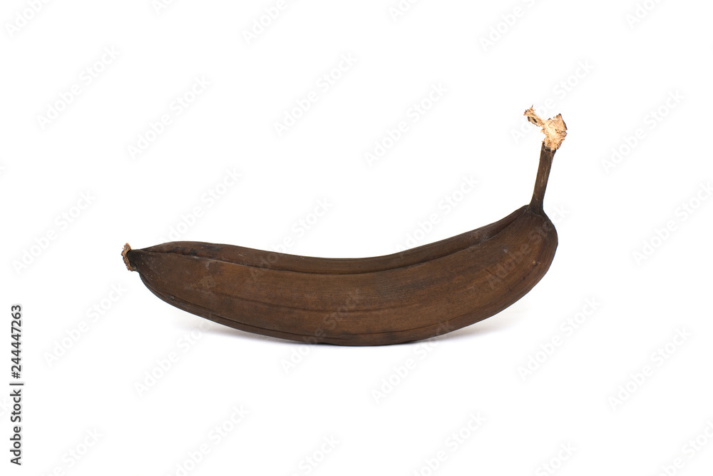 Fotografie Overripe banana on white background