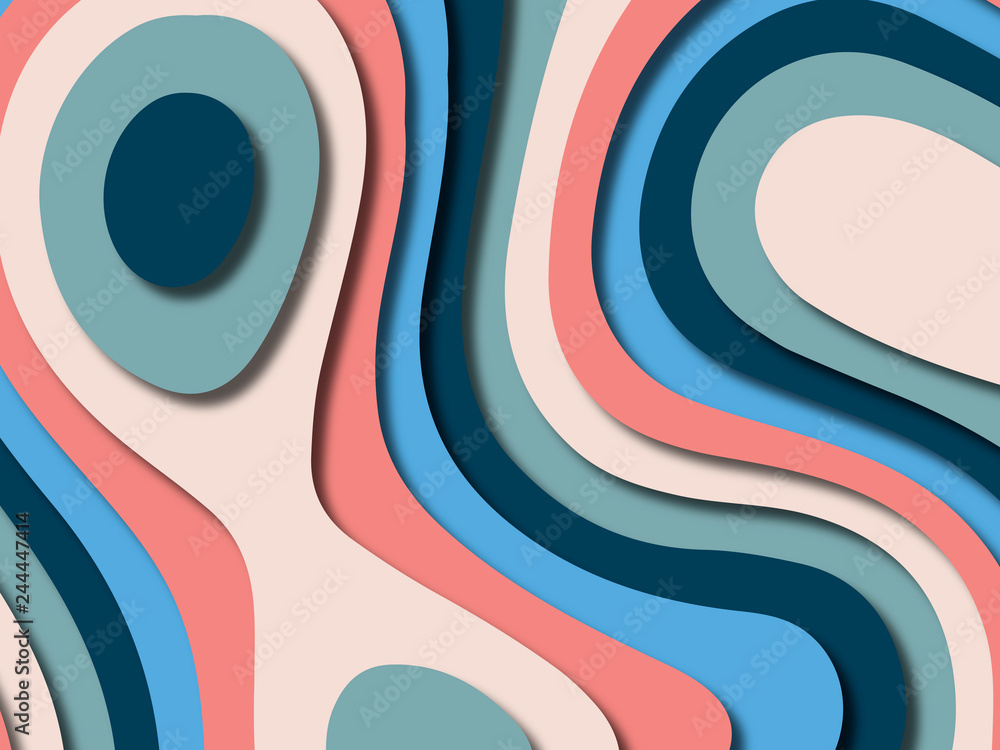 Obraz premium 3D abstract background with paper cut shapes.Abstract paper carve template background,for book cover.Paper cut background. Abstract realistic paper decoration for design
