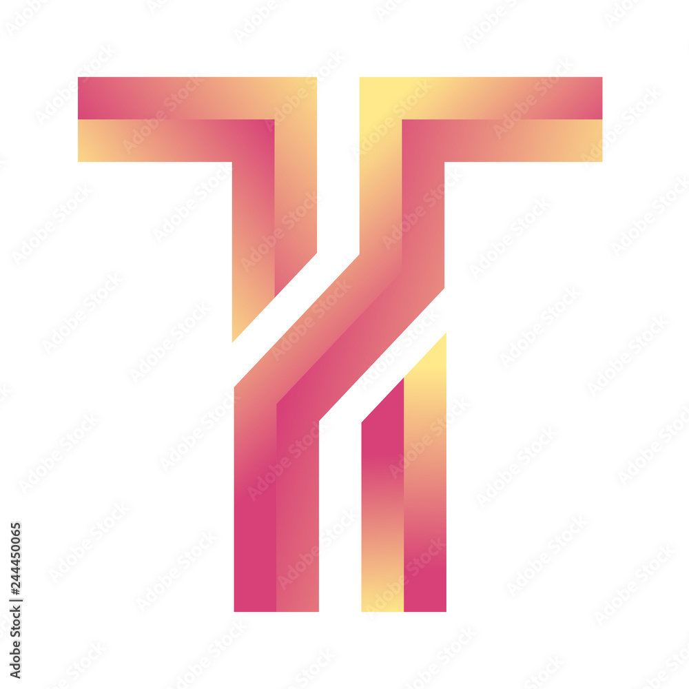 letter t, arrow red yellow diamond logo letter t, arrow red yellow diamond logo