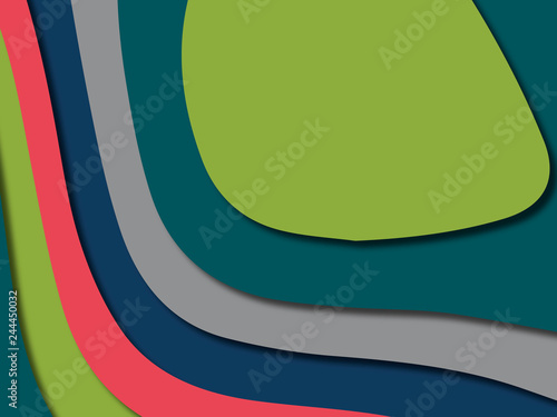 3D abstract background with paper cut shapes.Abstract paper carve template background,for book cover.Paper cut background. Abstract realistic paper decoration for design