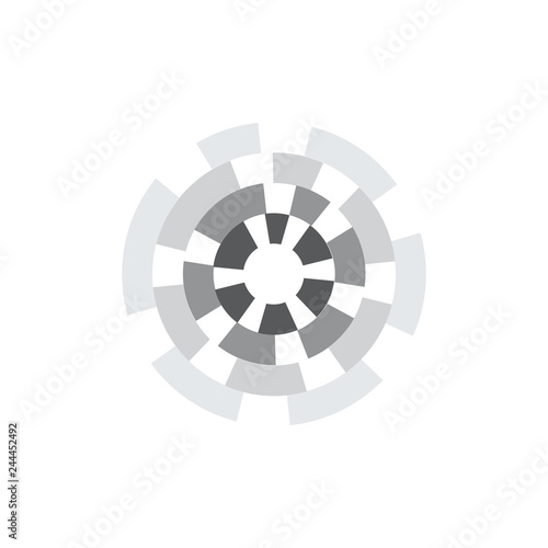 circle abstract gradient dart target logo vector