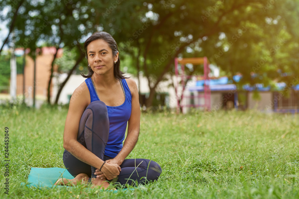 Young woman yoga trainer Young woman yoga trainer